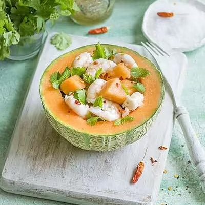 Gamberi e Melone Thai in Barca
