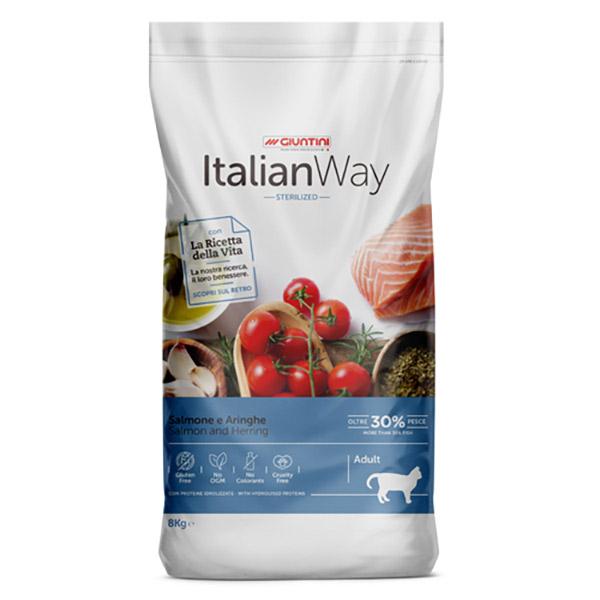 ItalianWay Gatto Sterilized SALMONE E ARINGHE 8 kg 15.00% Off ricorrente